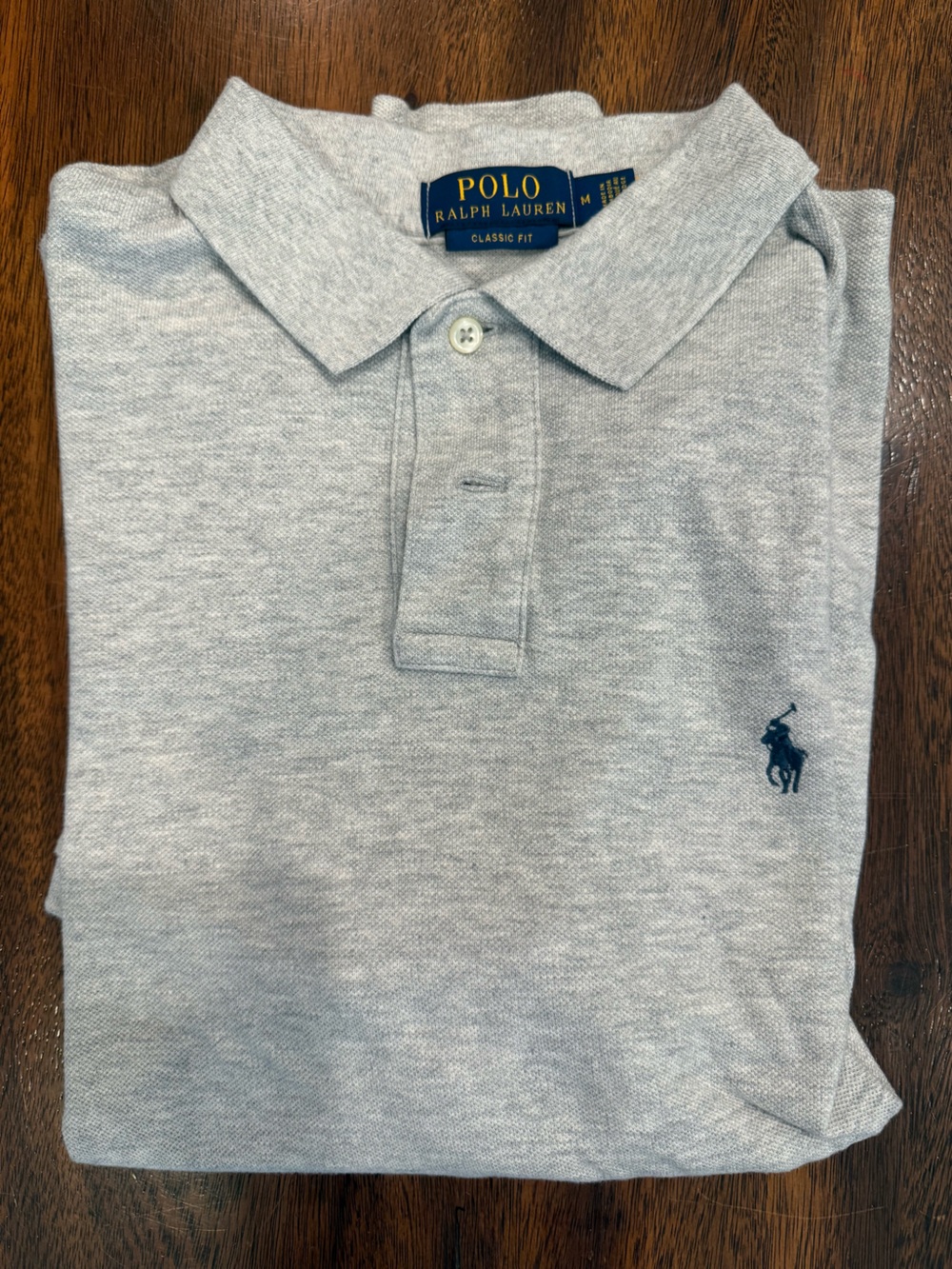 Polo by Ralph Lauren Heather Gray Polo Shirt with Navy Pony